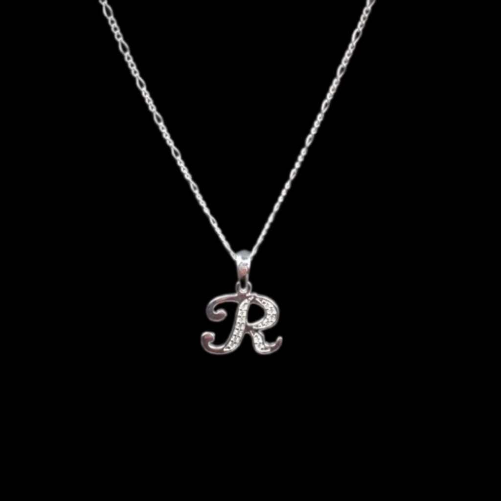 925 Sterling Silver Alphabet Letter R Pendant Necklace 39$